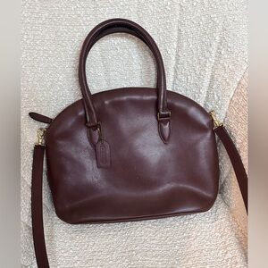 Vintage COACH mahogany brown leather bag